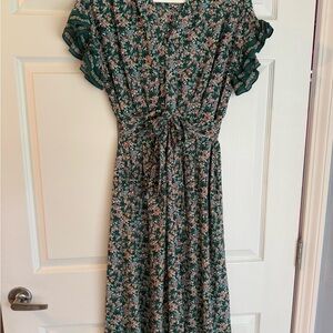 Floral Green Dress